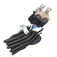 Wiring Harness Kit 12V H4 Negative-Switched LED Headlight/Lamp Bulb Relay Wiring Harness Plug Kit Auto Accessories