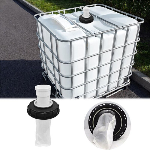 180 IBC Dekfilter 163 mm Verticale Regenwaterfilter DN150 met Wasbare Nylonfilter voor IBC-Container 1