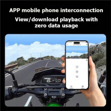 Câmera Veicular para Motocicletas e Veículos Elétricos, Câmera Veicular À Prova D'Água 2K HD 2160x1440, Interconexão APP para Pilotagem