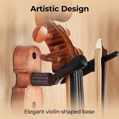 Supporto A Muro per Violino con Supporto per Arco, Supporto per Violino Viola da Parete per Casa e Studio 1