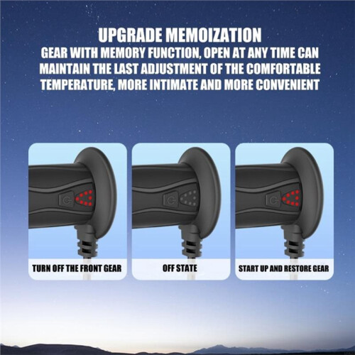 Waterproof Silicone Heated Hand Grips 22mm for Motorcycles, Easy Installation with Thumb Warming 1
