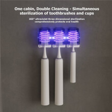 Toothbrush Holder with Cleaning & Drying Sensors Light Rechargeable Toothbrush Sanitizers Holder for Bathroom