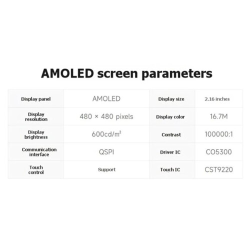 Waveshare ESP32-C6 2.16inch AMOLED Display AI Development Board Without Battery 480x480 TouchScreen for DeepSeek 1