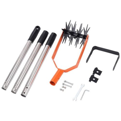 Rotary Garden Tool with Ergonomic Handle for Efficient Soil Cultivation and Adjustable Handle Length 1