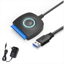 USB 3.0 to Hard Drive Cable 2.5-Inch 3.5-Inch Mechanical Solid-State Drive Converter with 12V 2A Power EU PLUG