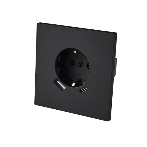 Wall Embedded Flame Retardant USB Power Sockets EU Standard 250V Classic Electrical Outlets Paint Plastic Socket