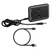 Récepteur Audio APTX Sans Fil 2 en 1 avec Jack 3,5 mm et Adaptateur Transmetteur RCA pour TV, PC, Système Stéréo de Voiture