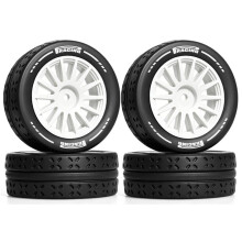 Universelle 70mm Modell 2,7" RC Crawler Reifen Rutschfeste Schlammreifen Schwerlastgummireifen für 1/10 RC für MJX 10303 Weiß