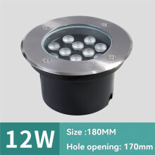 12W LED Outdoor Ground Garden Floor LED Underground Buried Lamp Spot Landscape Light AC 85V-265V White Lighting 180mm