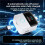 Automatic Cut Off Charging Protecto 140W Overnight Auto-Disconnect Charging Adapter for Type C Electronic Devices Silver 5