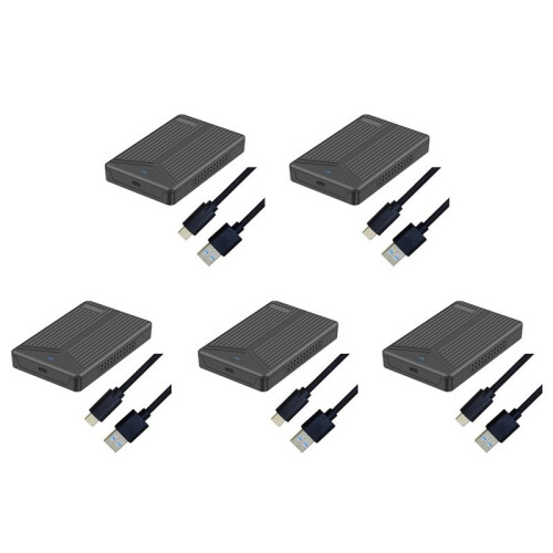 5X USB 3.1 Mobile Hard Disk Box 2.5 Inch  Hard Disk Box SSD Enclosure Support 15mm Hard Drive for Computer Notebook
