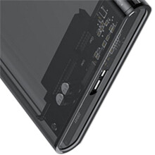 3X Transparentes Graues Festplattengehäuse für Hardbox 2,5-Zoll-Festplattengehäuse zu USB 3.0 Typ-C 3.1 Externes Festplattengehäuse