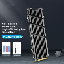 M.2 Nvme SSD Kühlkörper Kühler Radiator Aluminium Kühlleistung M.2 SSD Kühler für PS5/PC mit Thermischem Silikonpad