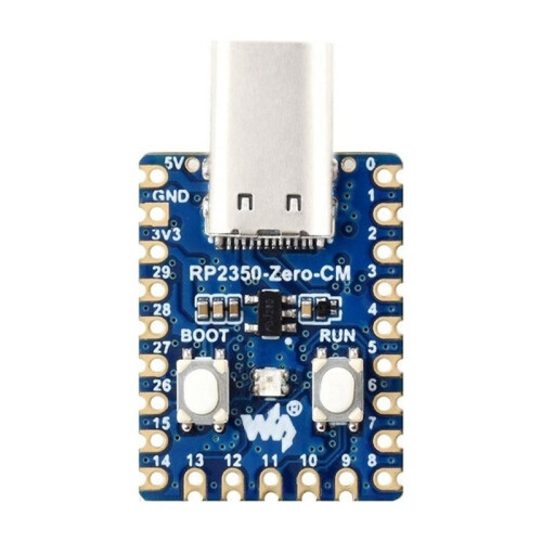 Waveshare 2PCS RP2350-Zero  Development Board Dual-Core and Dual-Architecture Onboard Type-C Male Port Castellated Module 1