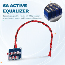 4S 6A Aktiv Equalizer Lifepo4 Li-Ion Litiumbatteri Balanseringskort Energiöverföringsbalanseringskort för 4 Strängar 12V