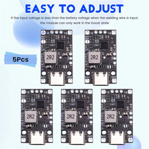 3.7V 2S Lithium Battery Charging Boost Module Type-C Support QC Fast Charging with Balanced Charge LED Indicator