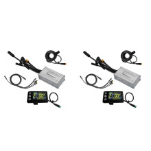 2X Three Mode Ebike Controller 17A 24V/36V/48V with S866 LCD Color Display Waterproof Connector 350W Motor
