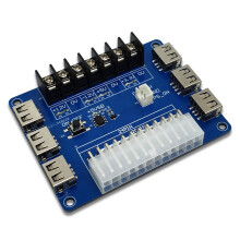 20 Pins 24 Pins ATX Power Adapter Board Power Pickup Board Power Module USB Charging Desktop Chassis Strömförsörjning 5V