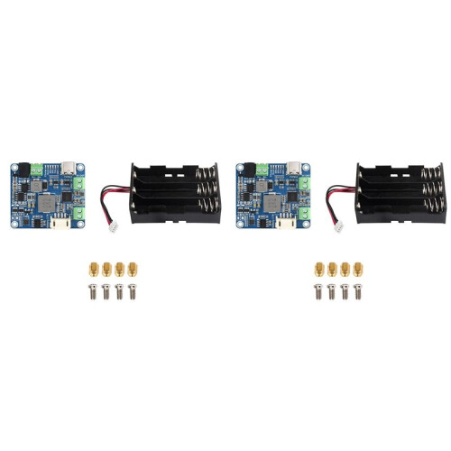 2X Solar Power Manager-Modul+Batteriväska MPPT StöDer 6V-24V Solpanel Typ-C 5V/3A Reglerad Utgångsmodul