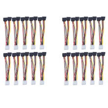 20 Sztuk Adapter do Laptopa 4Pin IDE do 2 Serial ATA Y Splitter Dysk Twardy Kabel Zasilający Kabel Komputerowy
