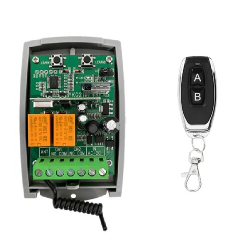 Tuya WIFI  Receiver 2CH 7-32V Garage Door Remote Control Opener Controller Rolling Code 433Mhz Transmitter