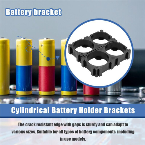 20x 18650 Lithium Battery Double Holder Bracket for DIY Cell Pack Black 2