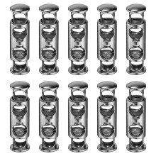 Double Hole Cord Locks, Metal Spring Toggle Stopper Clip for Shoelaces, Drawstrings & Paracord , Reusable & Reliable