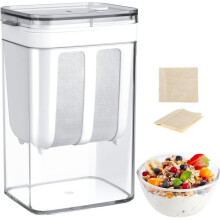 Greek Yogurt Strainer Mesh Homemade Washable Kitchen Gadgets Reusable Whey Separator for Tea Coffee Kitchen 1800ML