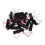 20 Pcs Black 2-Wired 1x AA Battery Case Box Holder 1