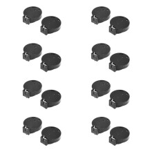 16 Pcs CR2450 Coin Cell Button Battery Socket Holder Case 2 Pins Black