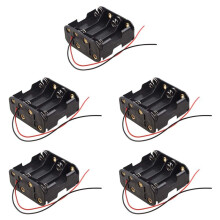 5X 8pcs Aa Cells Battery (12v) Clip Holder Box Case Black