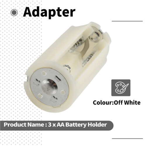Cylinder Battery Holder Adapter for 3x1.5V AA Batteries 2