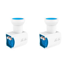 2X Universeller Ku-Band-LNB für 4K UHD-Satelliten, Rauscharm, 950-2150 MHz LNBF für DVB-S2 X DVB-S2 Digitale Satelliten-TV-Receiver