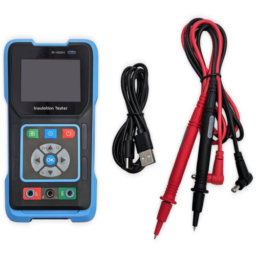 IR-1000H Digital Insulation Resistance Tester IR/VR/PI/DAR Test Multi-Level Circuit for Electrical Maintenance