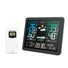 The Multi-Functional Electronic Weather Station Features an Intelligent Color Screen Clock for Temperature and Humidity