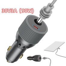 Para Adaptador de Alimentación para Starlink 12V-24V Cargador de Coche 90W 30V3A Convertidor Inteligente Elevador Adaptador de Encendedor de