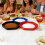 3-Piece Hexagonal Cocktail Rim Set Color-Coded, Stackable Dishes with Sponge 2