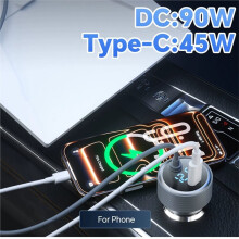 3 In1 for Starlink Car Power Adapter with Voltage Display 12V-24V Car Step Converter Cigarette Lighter Adapter B
