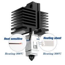 Kit di 2 Resistenze In Ceramica e Termistori per  P1P/P1S, Cartuccia Riscaldante In Ceramica da 24 V 48 W, con Clip di Fissaggio