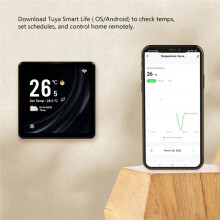 Termostato Wi-Fi con Schermo TFT, Regolatore di Temperatura Intelligente per Riscaldamento A Pavimento Elettrico, Compatibile con Alexa e Home,