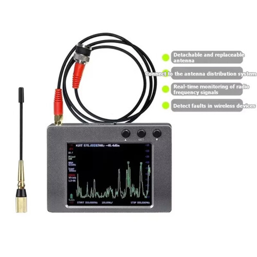 KN800Puls 350MHz- 950MHz Wireless Microphone Signal Analyzer Interference 3.2" Touch Screen Automatic Scanning 1
