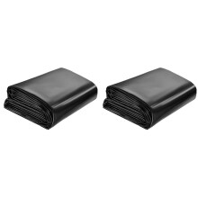 2pcs 7x10 Ft Pond Liner, HDPE Thickness Fish Pond Liners for Outdoor Ponds, Pond Liner for Waterfall, Fish Black