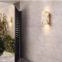 Applique Murale LED en Pierre de Terrazzo 220 V, Lumière Chaude, pour Salle de Bain Extérieure, Porche, Couloir, Balcon, Jardin, Villa A