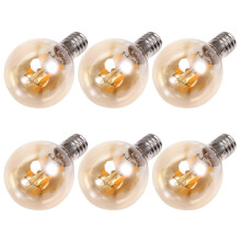 12Pcs 1.5W LED G40 Replacement Bulb 220V Retro Globe Gold Dimmable Bulb for Indoor/Outdoor String Lights E14 Base