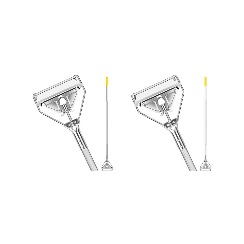 2X Mop Handle Heavy Duty,Industrial Metal Mopstick Replacement For Home, Garage, Office, Workshop 6031798807278