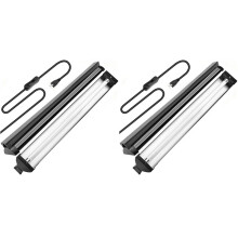 2X T5 HO UVB Reptile Light Fixture with 10.0 UVB Bulb, 24W High Output UVB Light for Reptiles, 22 Inch T5 US Plug