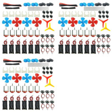 3X Motors Kit, Electric Hobby Motor 3V -12V 25000 RPM Strong Magnetic with Shaft Propeller,Battery Holder
