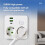 EU Plug Outlet 2 Sockets Multitap Wall Power Strip Electrical Socket No Extension Cord with 2 USB 1 Type-C  2500W 3