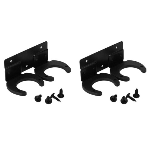 2X Universal Wireless Microphone Hook Holder Stands Wall Hanger Rack Clip Clamp Brackets Wall Mounted