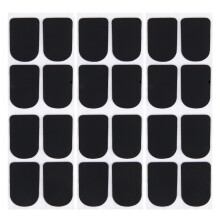 24 Stueck Klarinette / Sopransaxophon Sax Instrumentenmundstueck Flickwerk Pads Kissen Schwarz --- 0.8mm